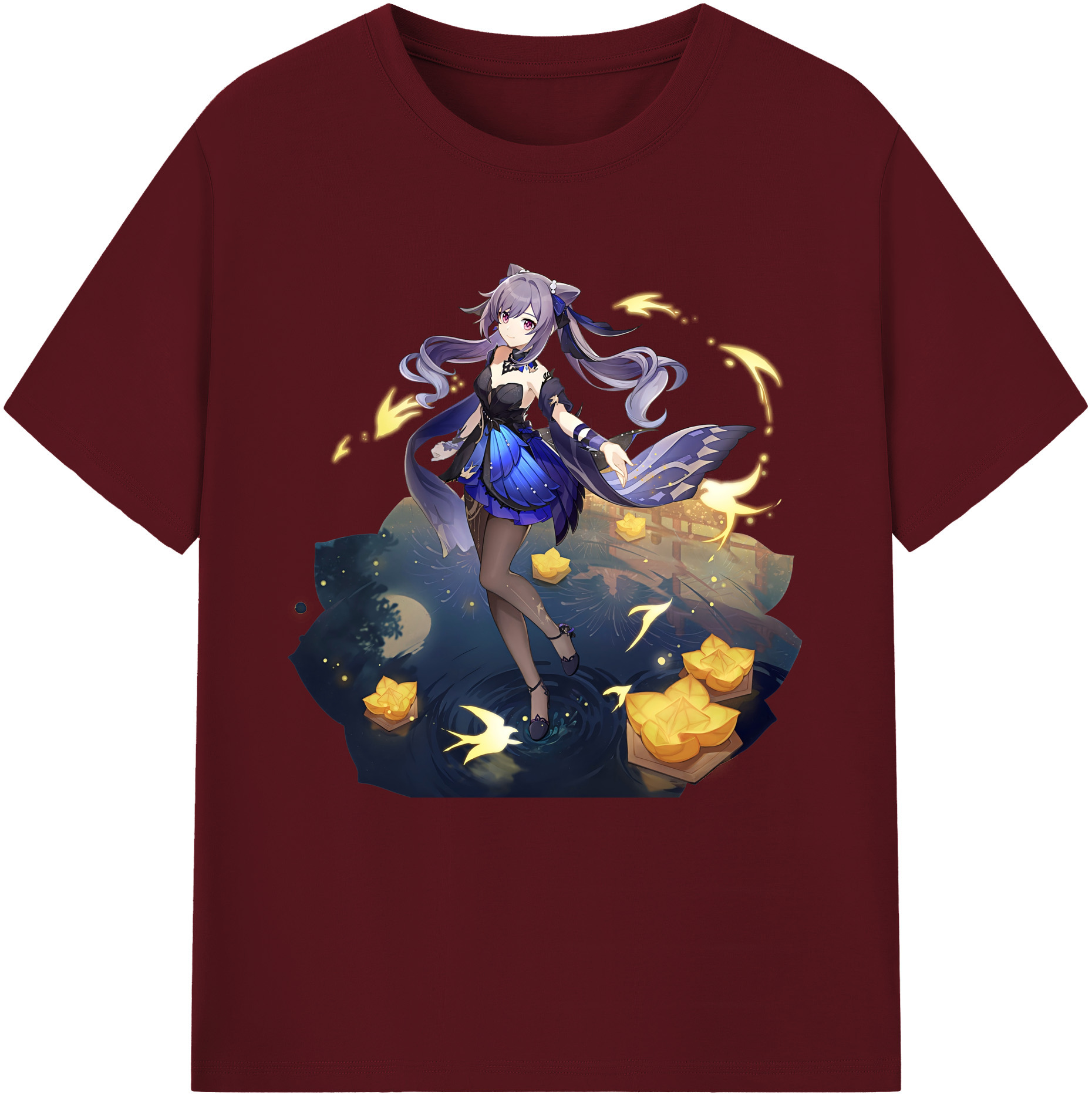 げんし神 刻晴 こくせい genshin Kokusei 綿100％半袖Tシャツ（フロントプリント）